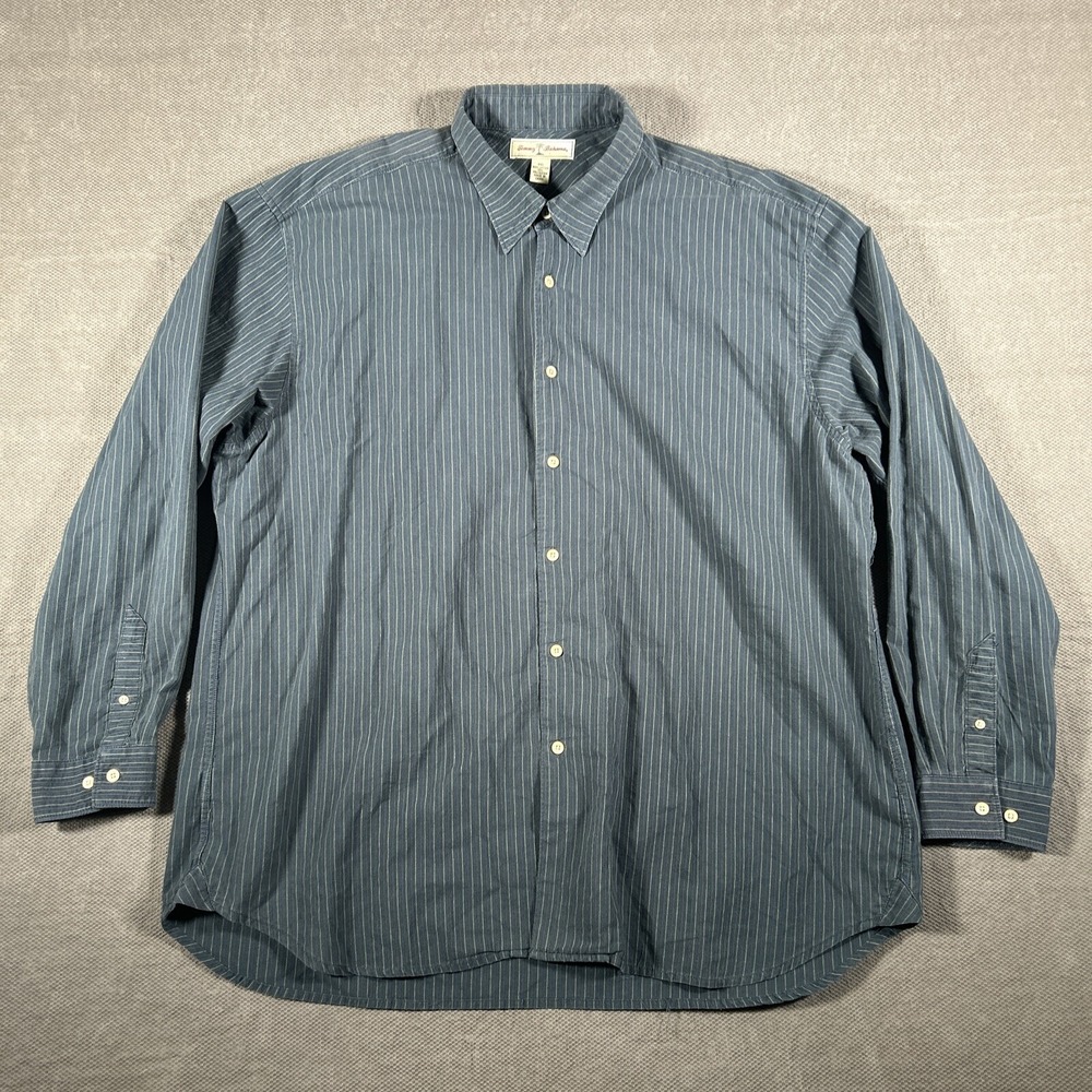 Tommy Bahama Long Sleeve Shirt Mens 2XL Button Up Green